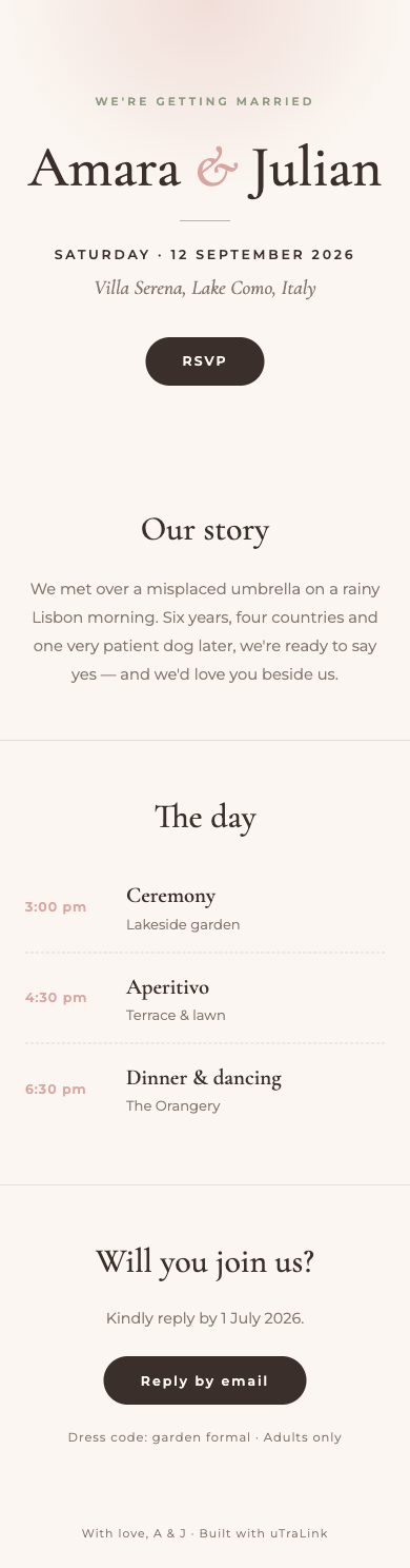 Preview of Eternal — Wedding Invite
