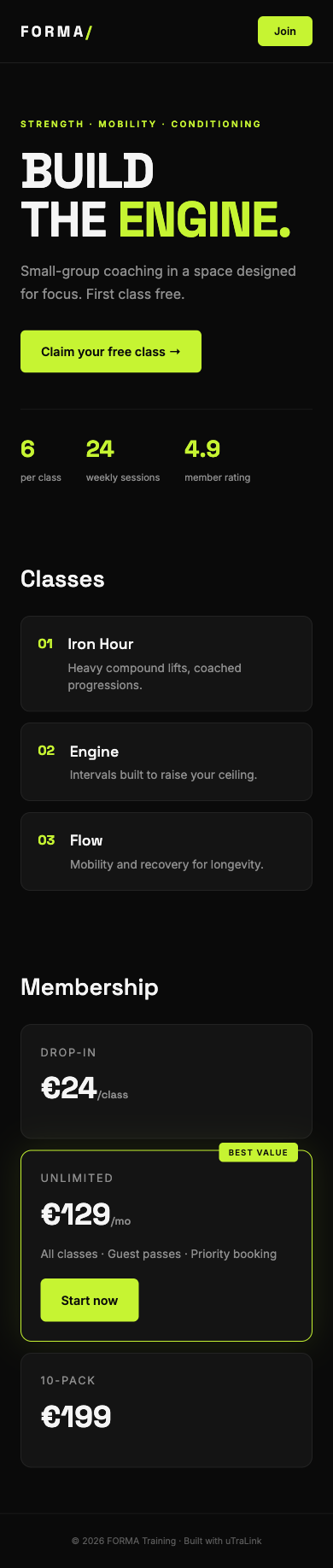 Preview of FORMA — Fitness Studio