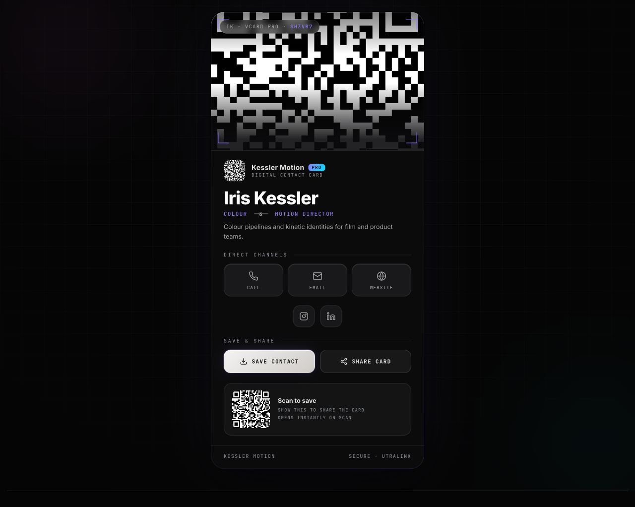 Preview of vCard Pro — Aurora