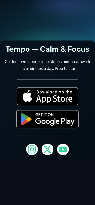 Preview of Tempo — Meditation App