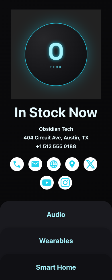 Preview of Obsidian Tech — Gadget Store